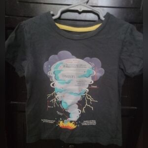 Kids Dark Gray Tornado 🌪 Graphic Tee